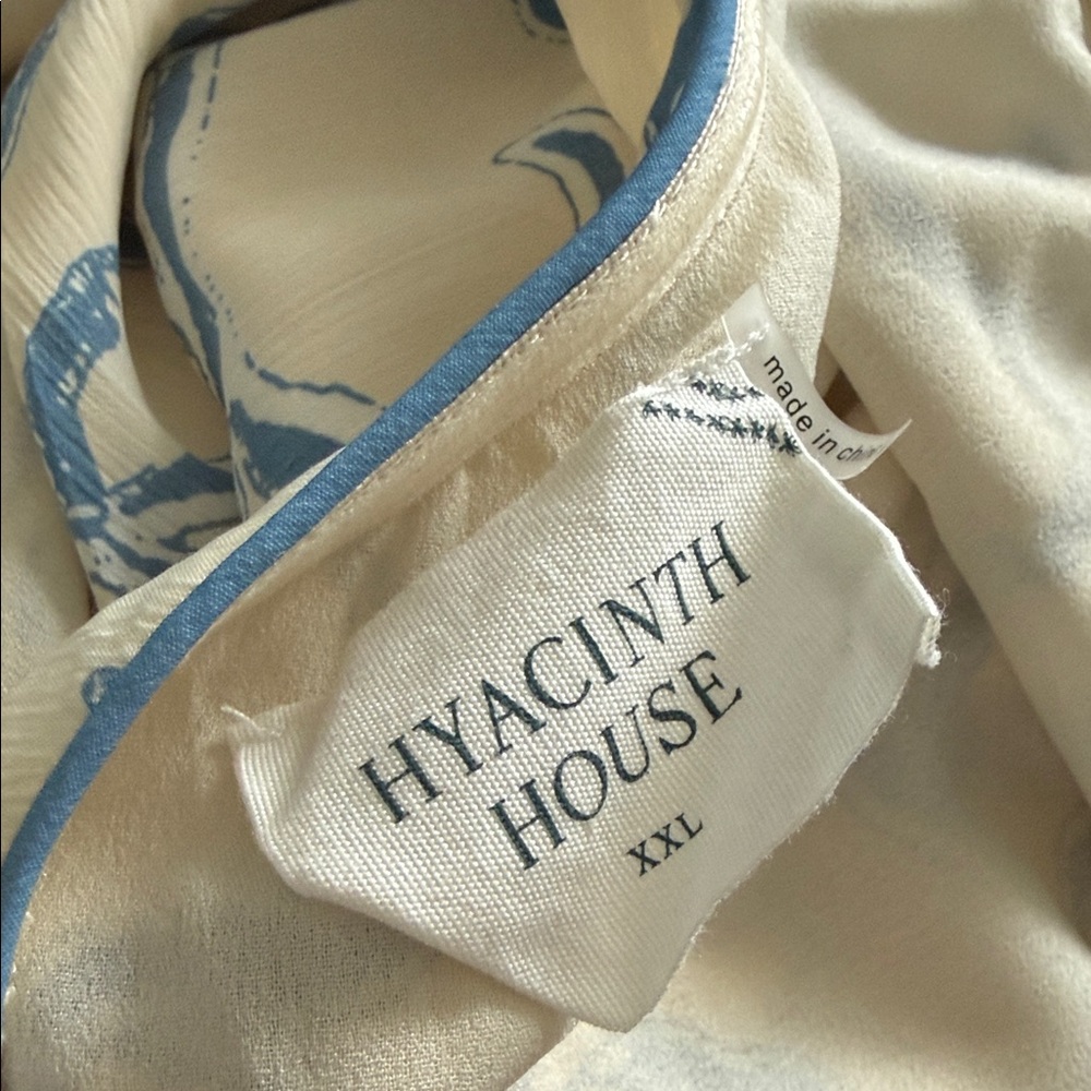 Tuckernuck Hyacinth House Seaside Sabine Dress Cream Blue Size XXL Resort - Picture 4 of 13